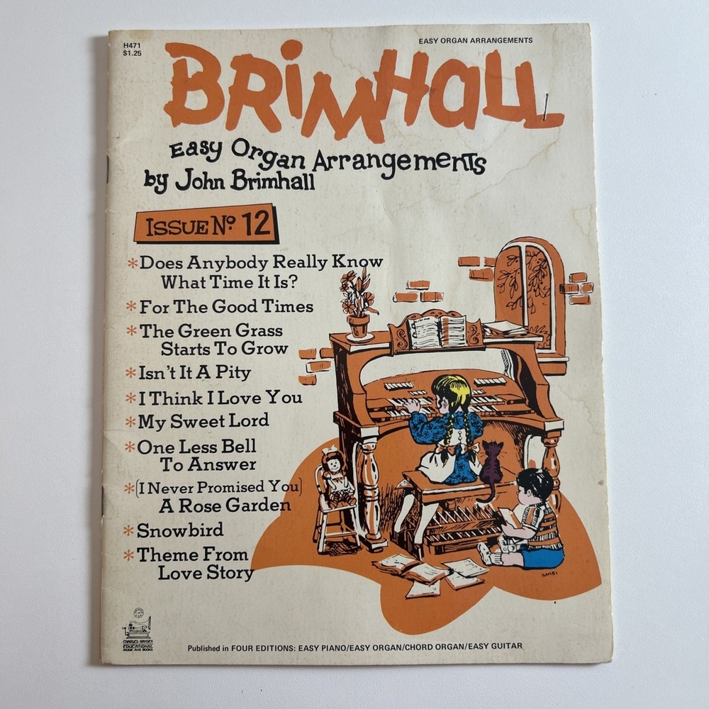 VINTAGE! Brimhall Easy Organ Arrangements By John Brimhall Issue N 12